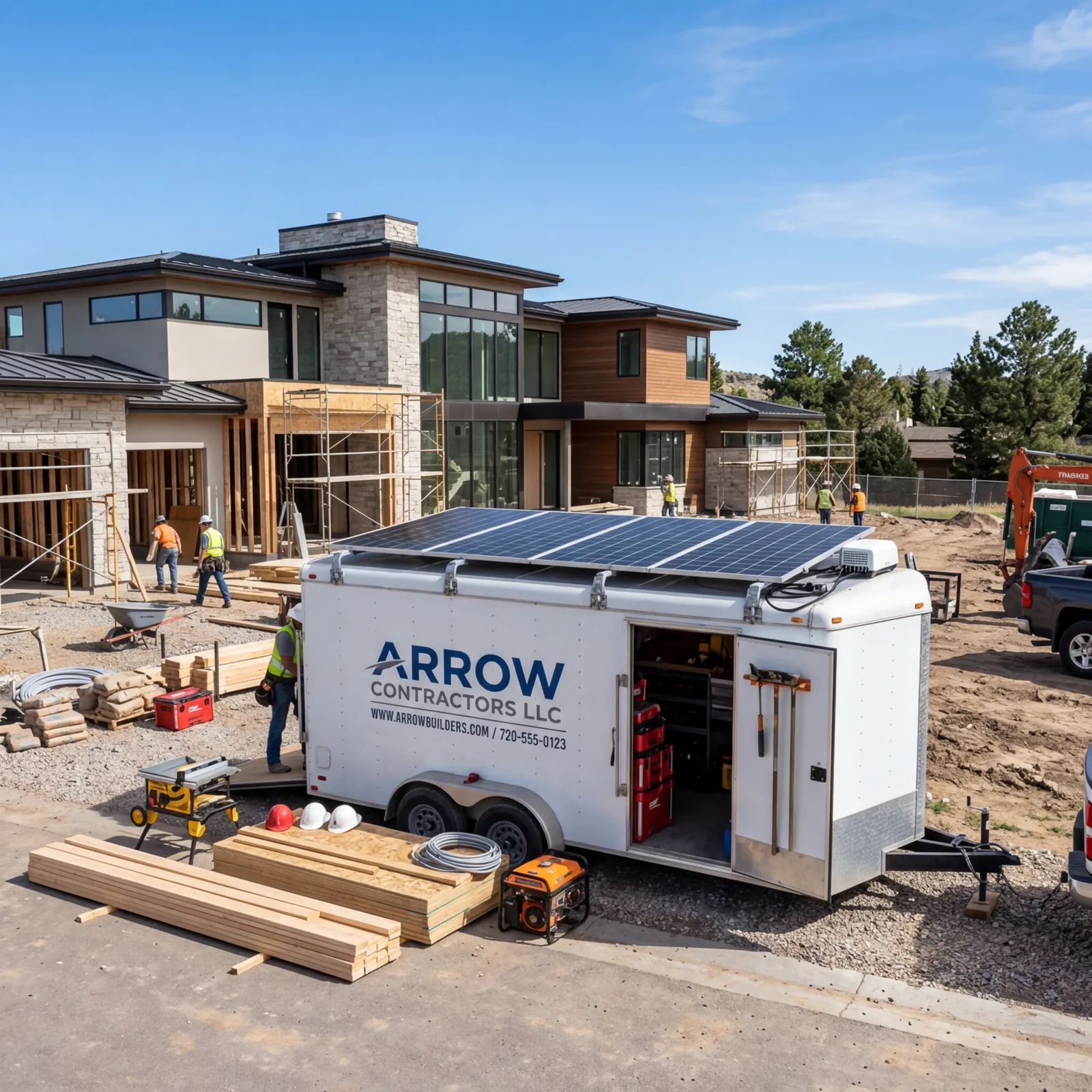Solar Powered Job Site Trailer